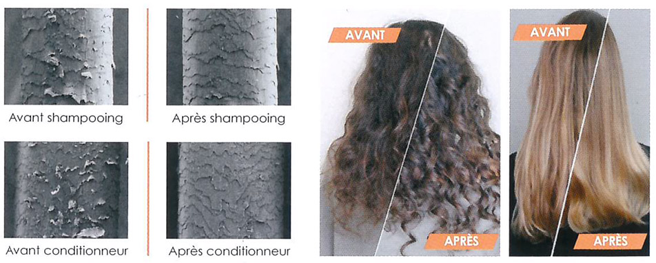 Nettoyage cheveux avant aprés 