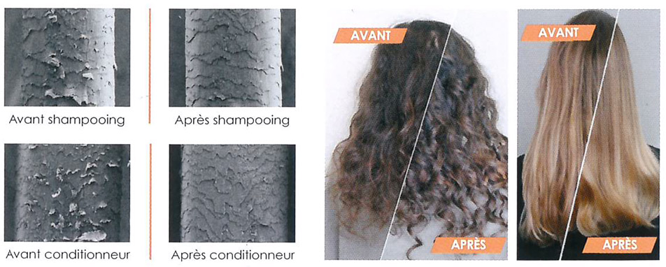 Nettoyage cheveux avant aprés